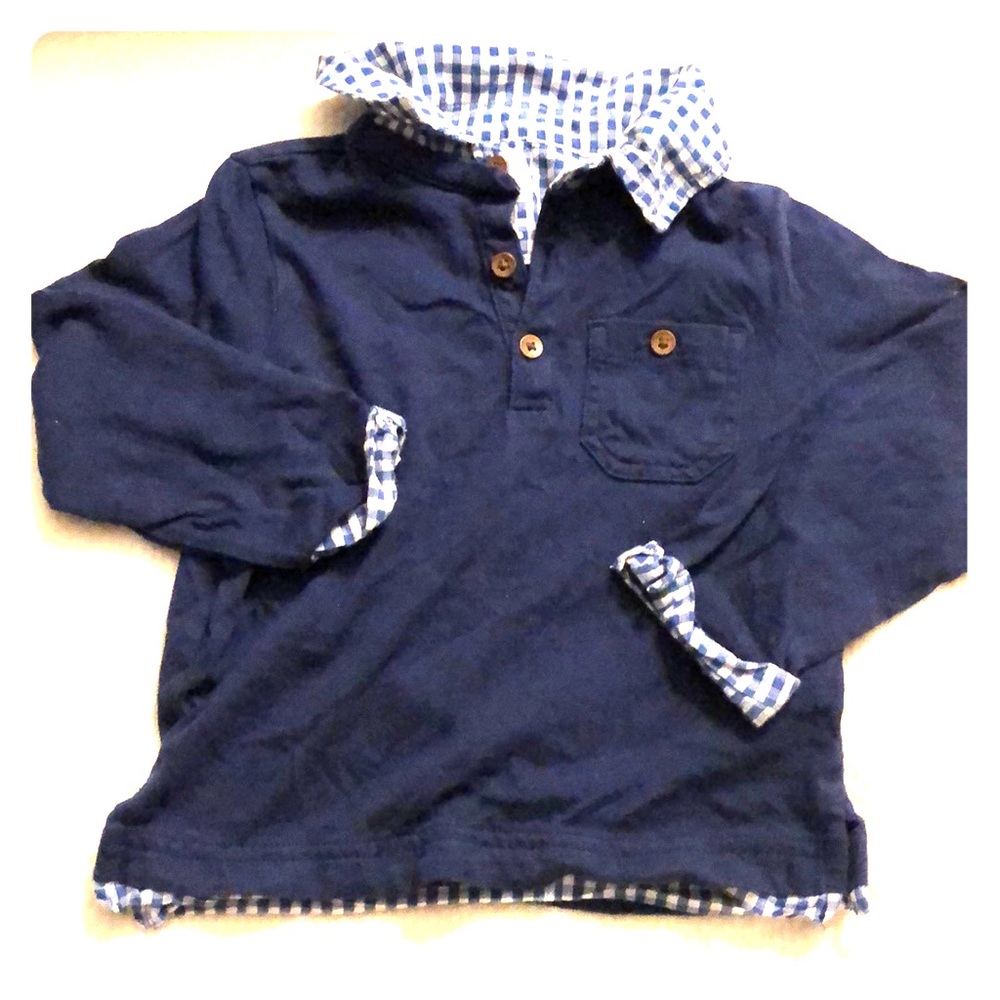 Navy / plaid collared shirt